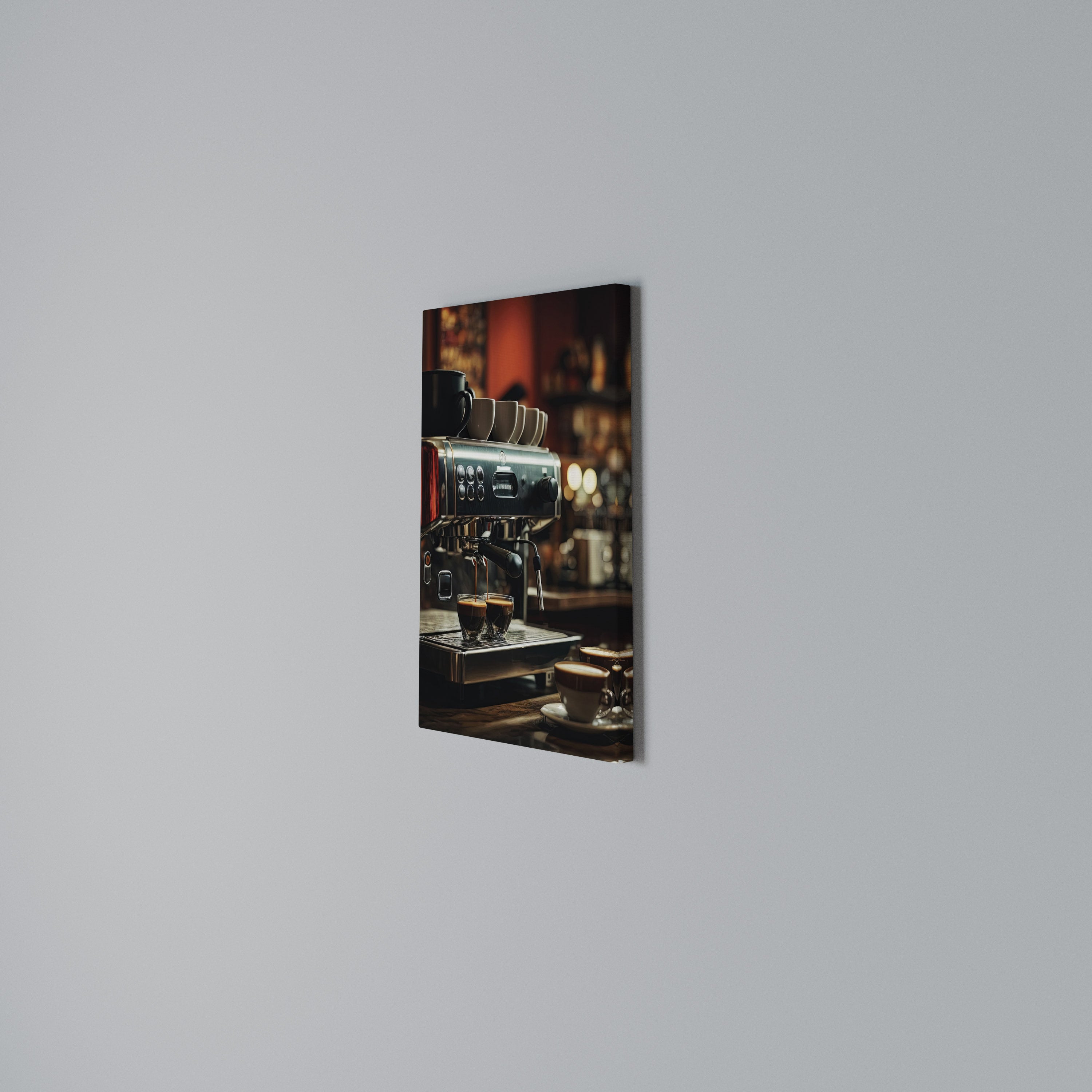 BARISTA’S DREAM MACHINE Quadro em tela vertical