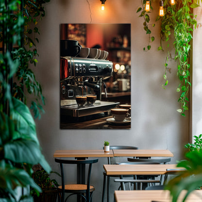 BARISTA’S DREAM MACHINE Quadro em tela vertical