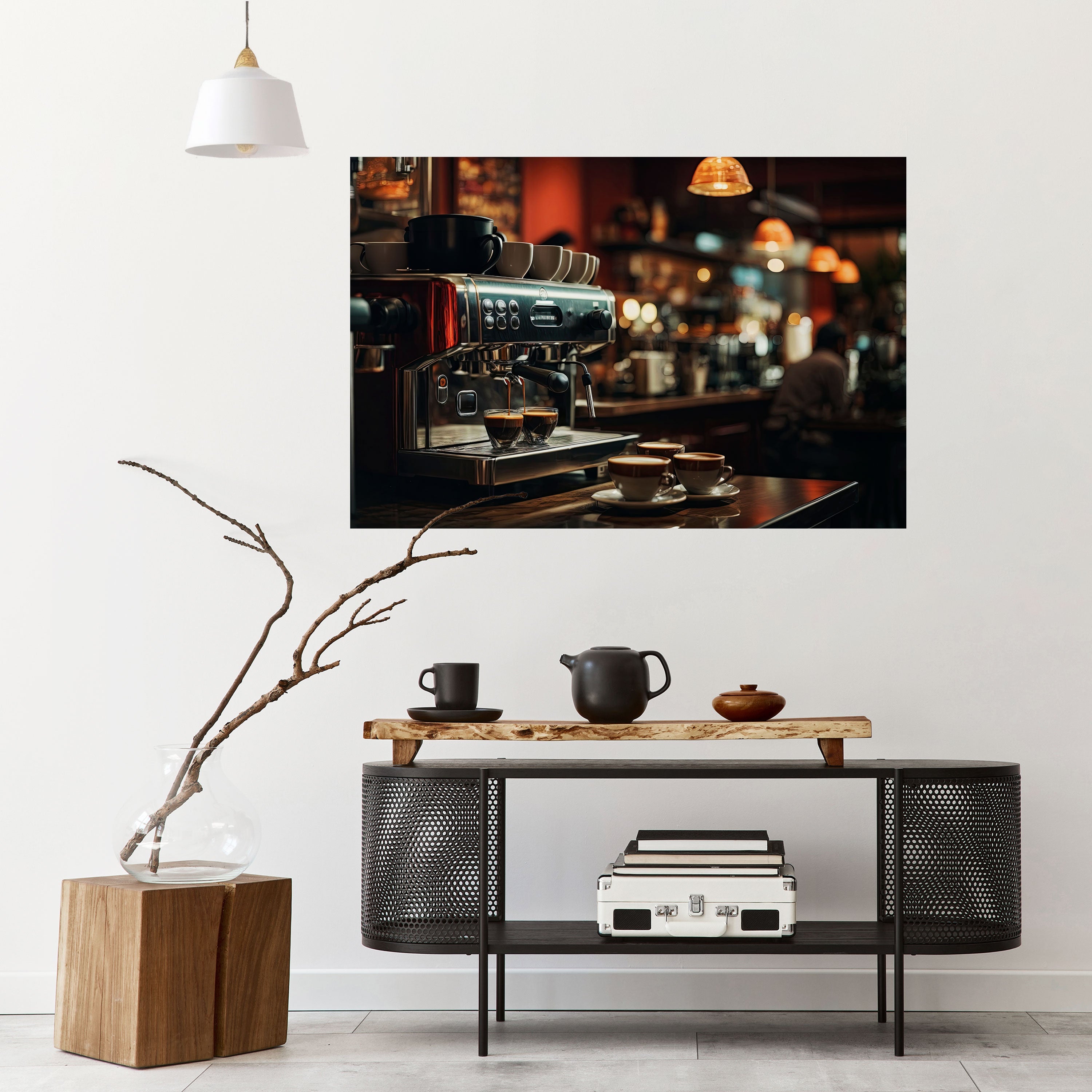 BARISTA’S DREAM MACHINE Poster Horizontal Autocolante