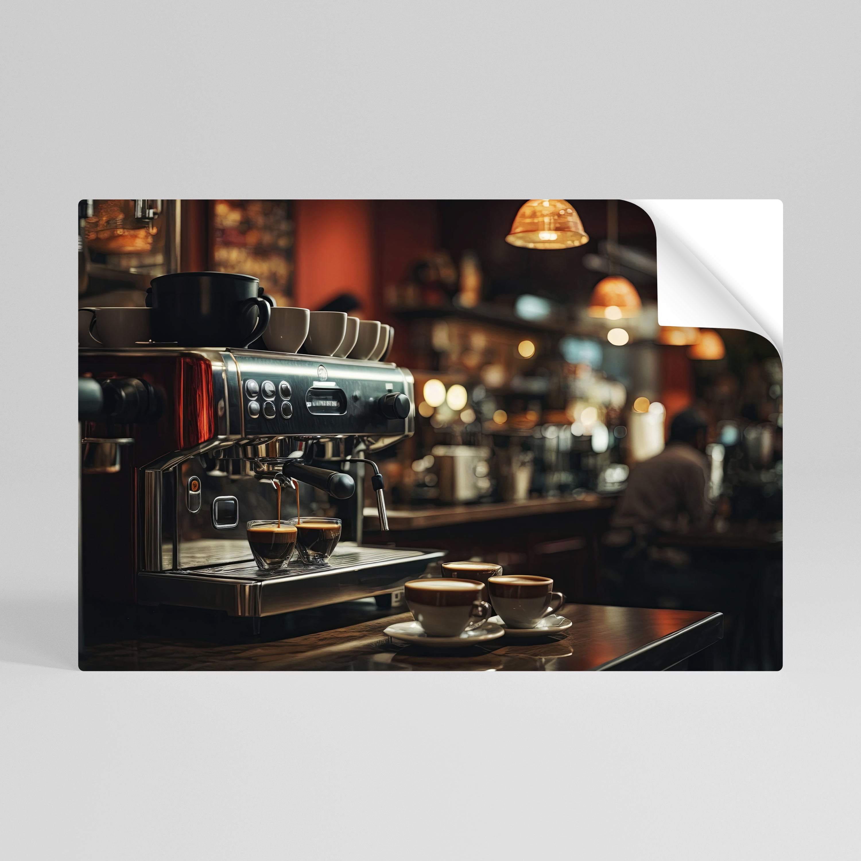 BARISTA’S DREAM MACHINE Póster Autocolante Horizontal