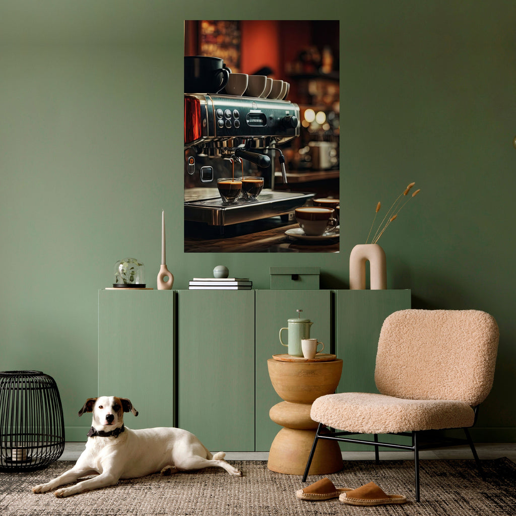 BARISTA’S DREAM MACHINE Peel and Stick Vertical Poster