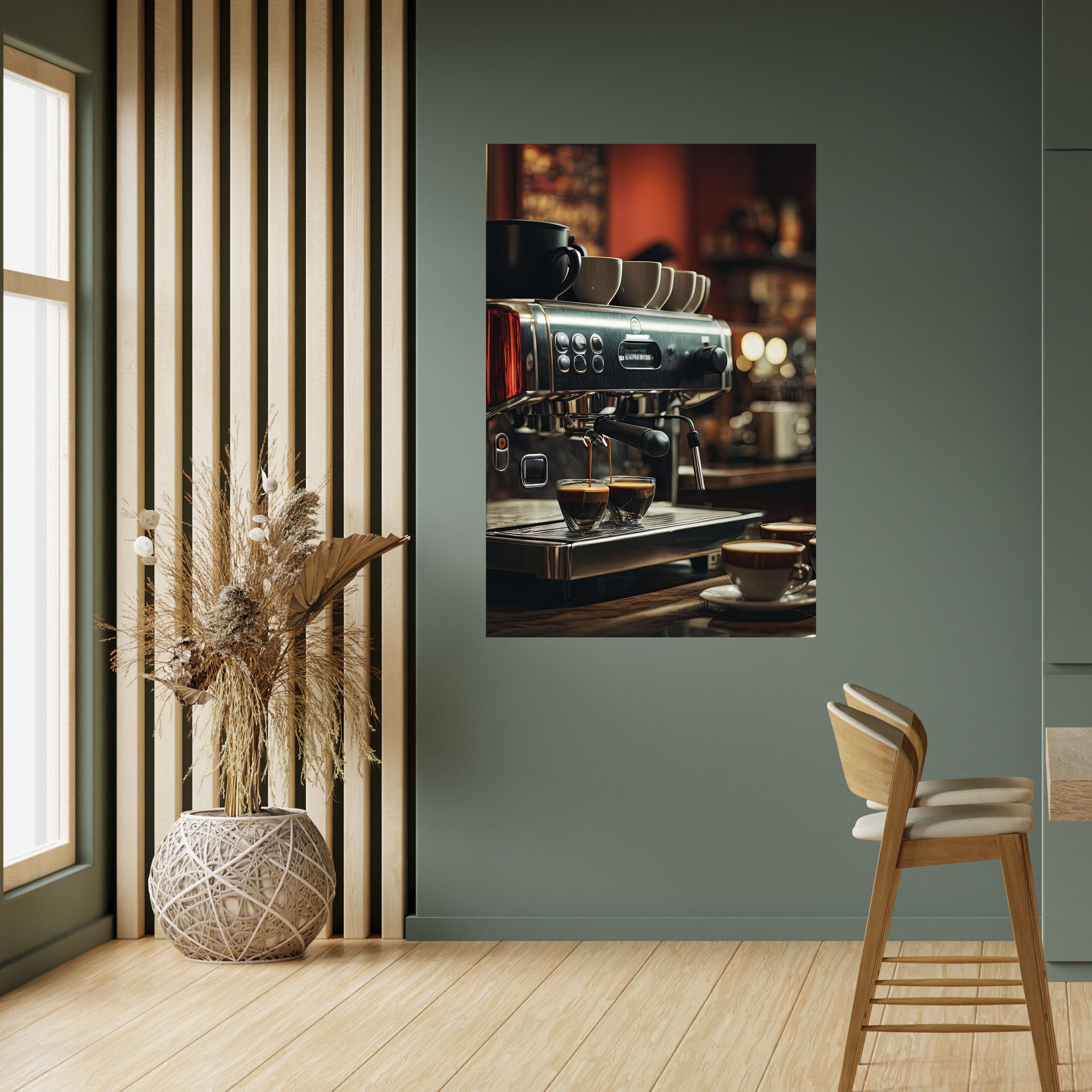 BARISTA’S DREAM MACHINE Peel and Stick Vertical Poster