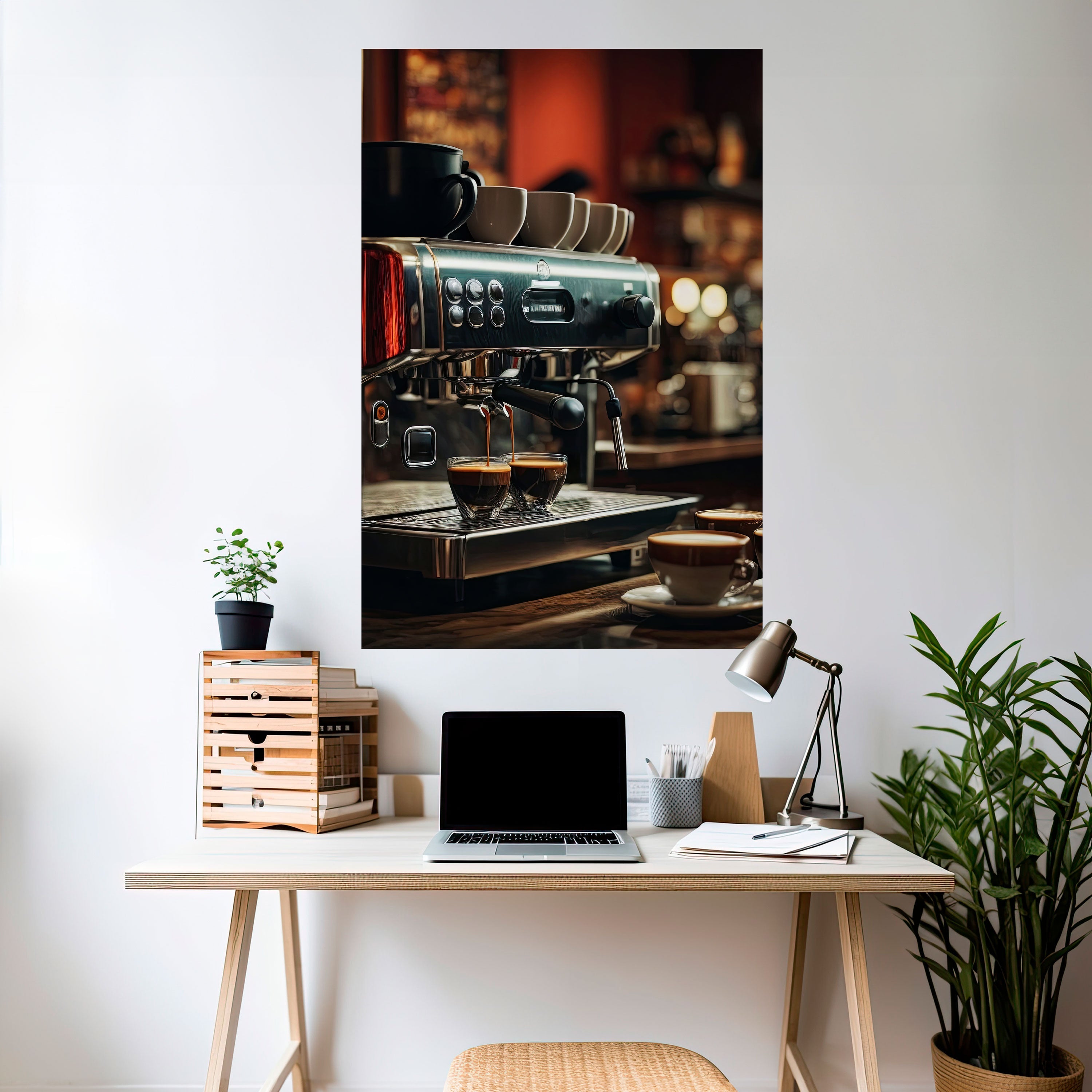 BARISTA’S DREAM MACHINE Peel and Stick Vertical Poster