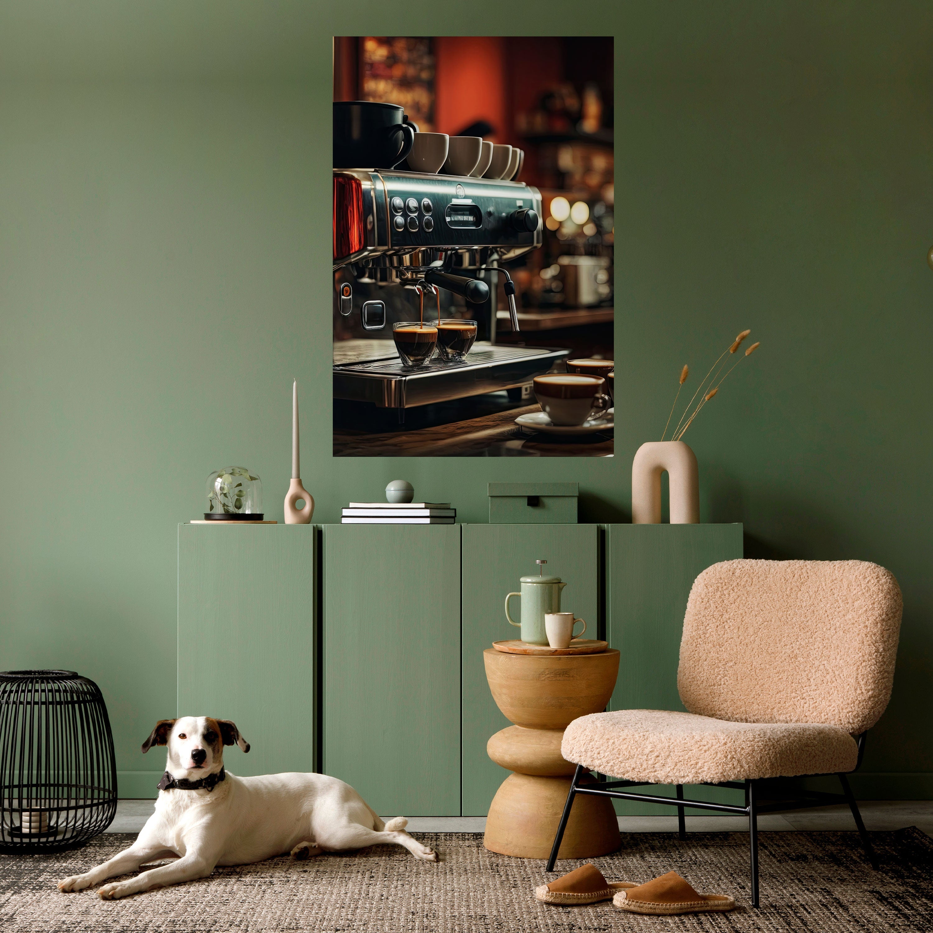 BARISTA’S DREAM MACHINE Peel and Stick Vertical Poster