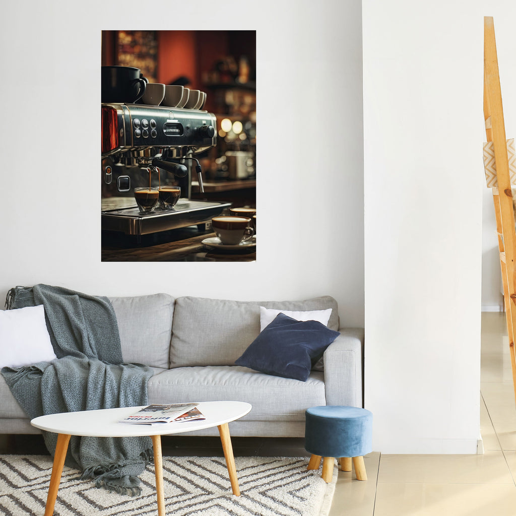 BARISTA’S DREAM MACHINE Peel and Stick Vertical Poster