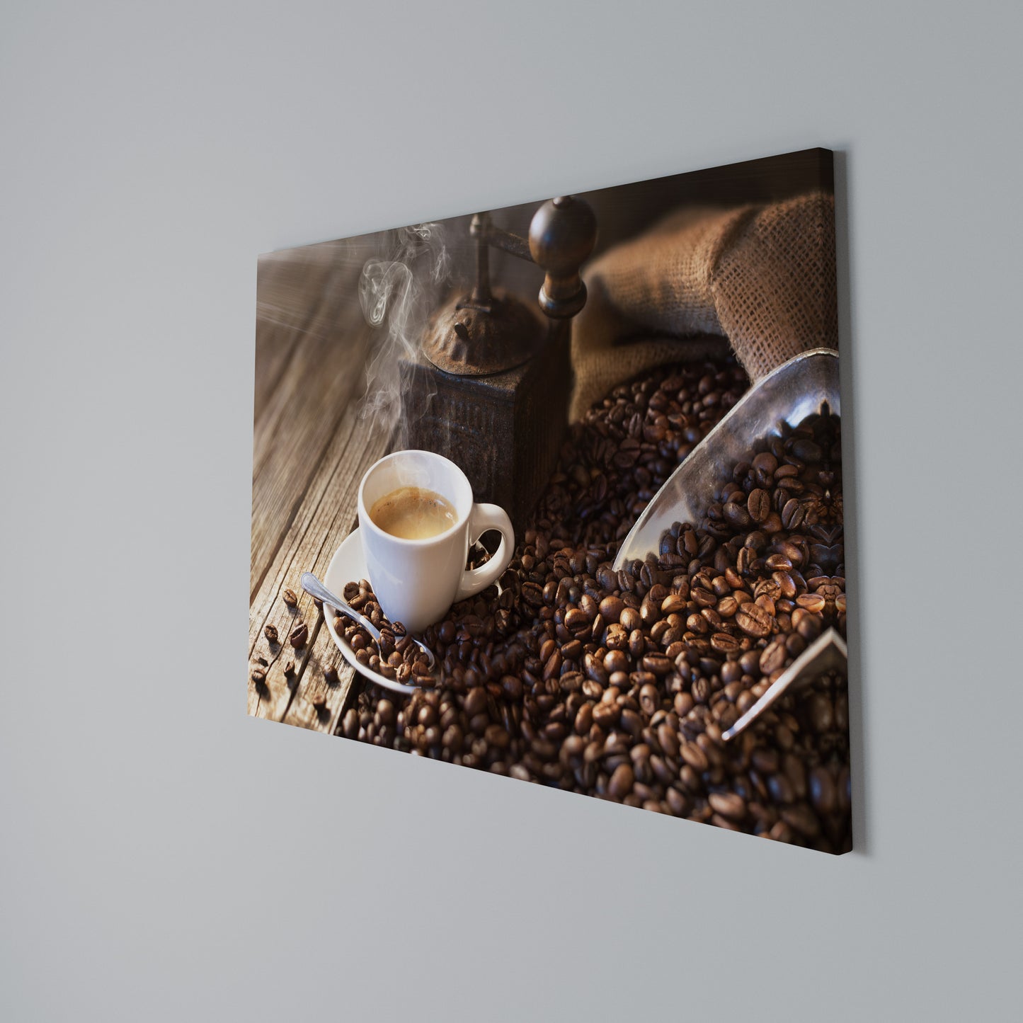 STEAMING BREWED DELIGHT Horizontal Canvas Print