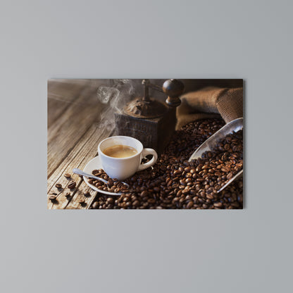 STEAMING BREWED DELIGHT Horizontal Canvas Print