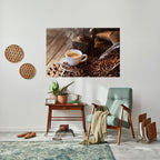 STEAMING BREWED DELIGHT Peel and Stick Horizontal Poster