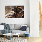 STEAMING BREWED DELIGHT Peel and Stick Horizontal Poster