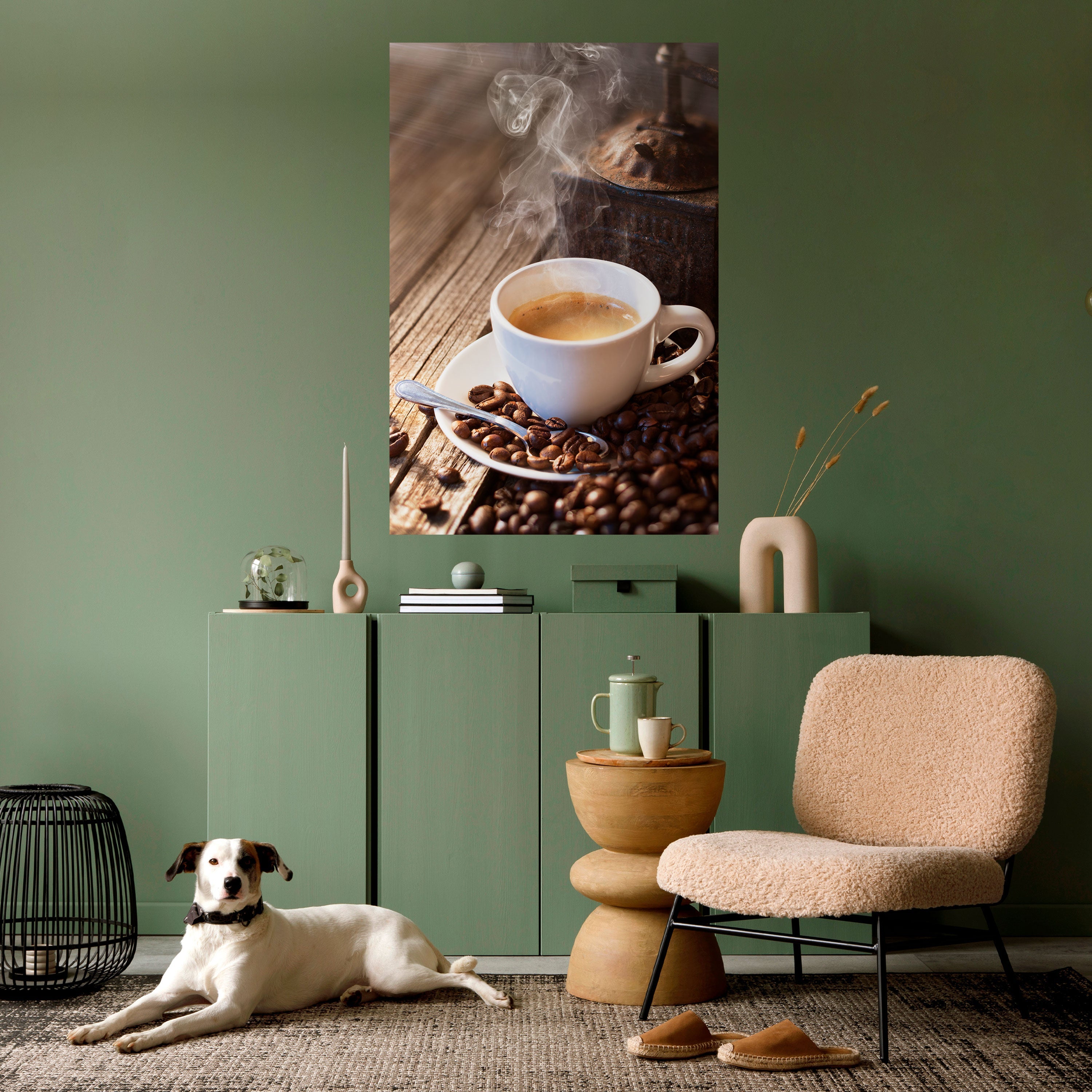 STEAMING BREWED DELIGHT Poster Vertical Autocolante