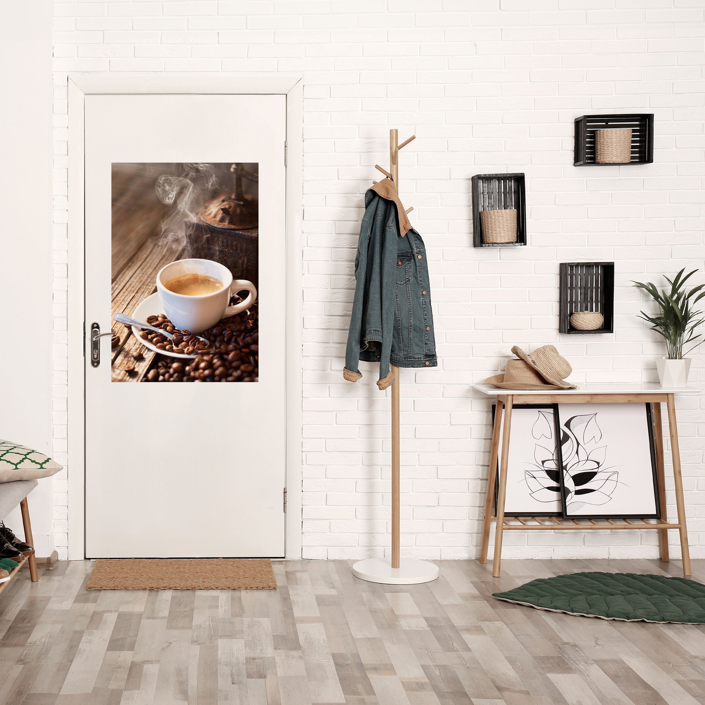 STEAMING BREWED DELIGHT Poster Vertical Autocolante