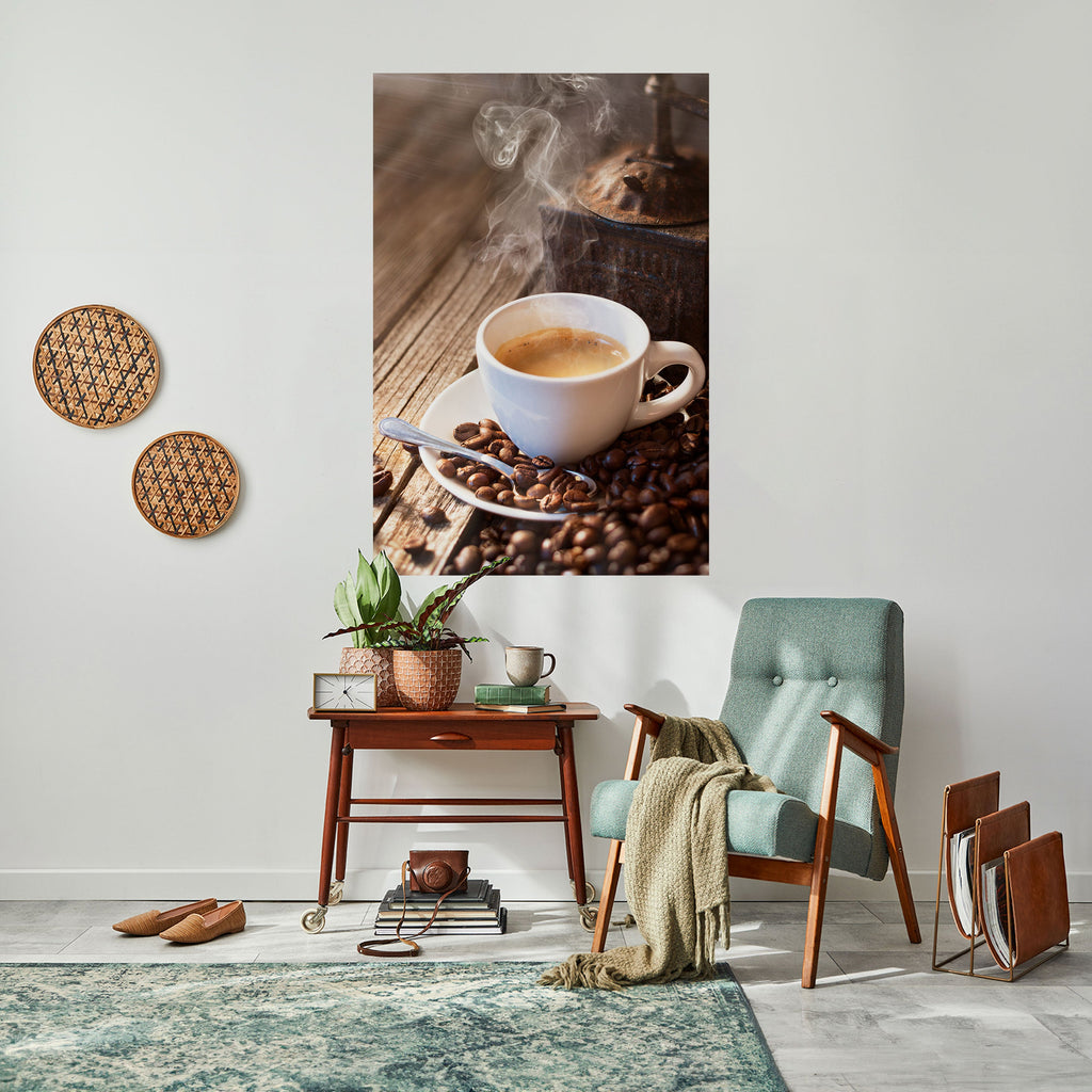 STEAMING BREWED DELIGHT Poster Vertical Autocolante