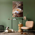 STEAMING BREWED DELIGHT Poster Vertical Autocolante