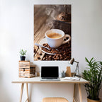 STEAMING BREWED DELIGHT Poster Vertical Autocolante