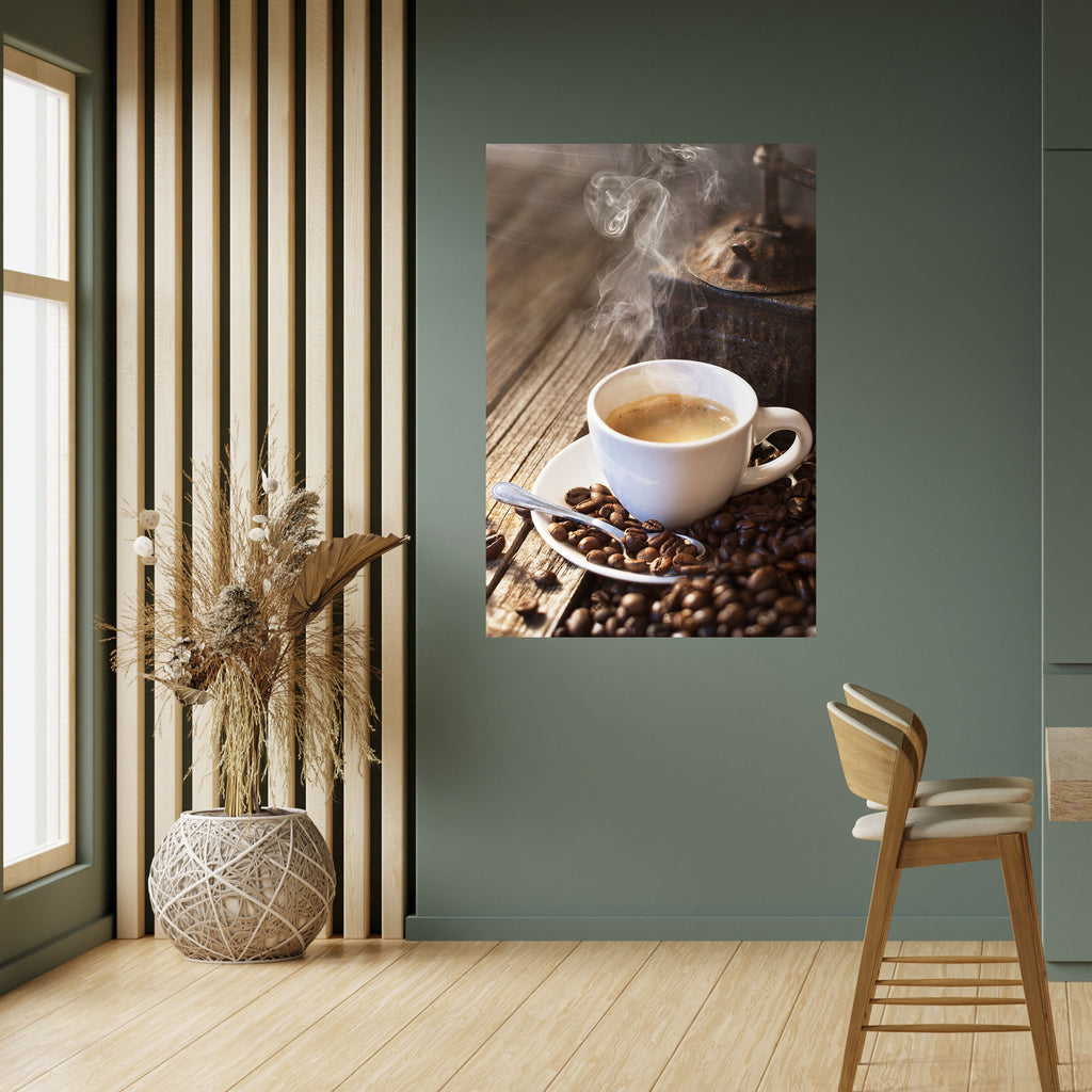 STEAMING BREWED DELIGHT Poster Vertical Autocolante