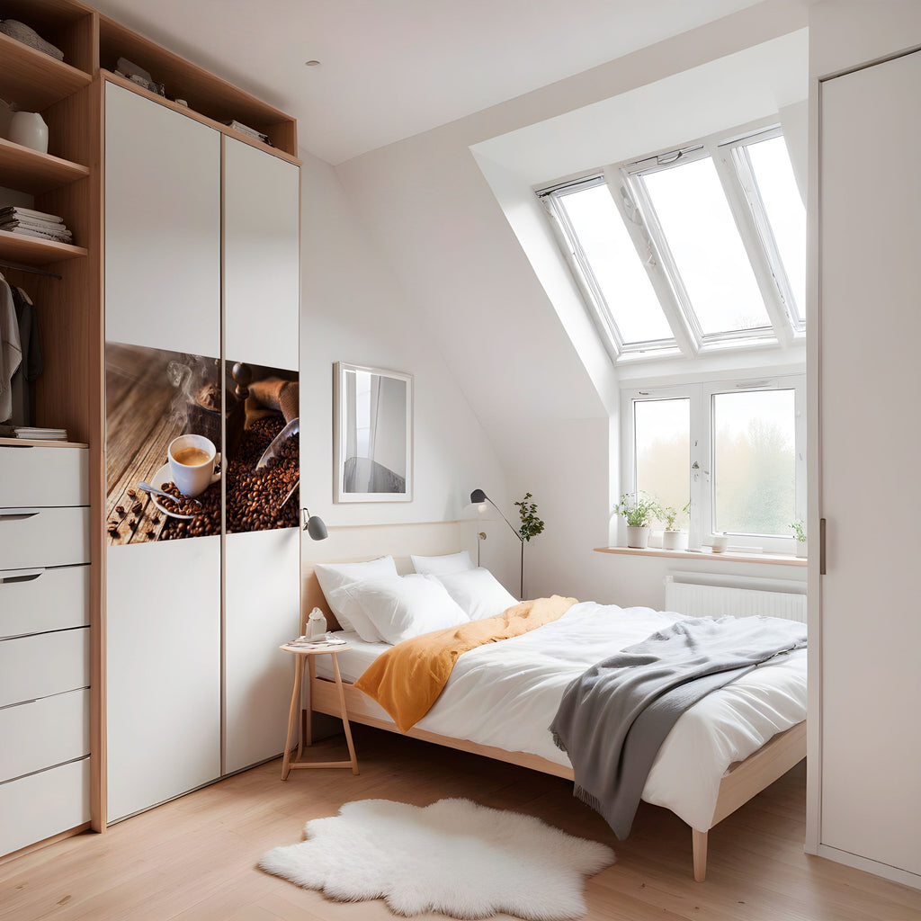 STEAMING BREWED DELIGHT Peel and Stick Horizontal Poster