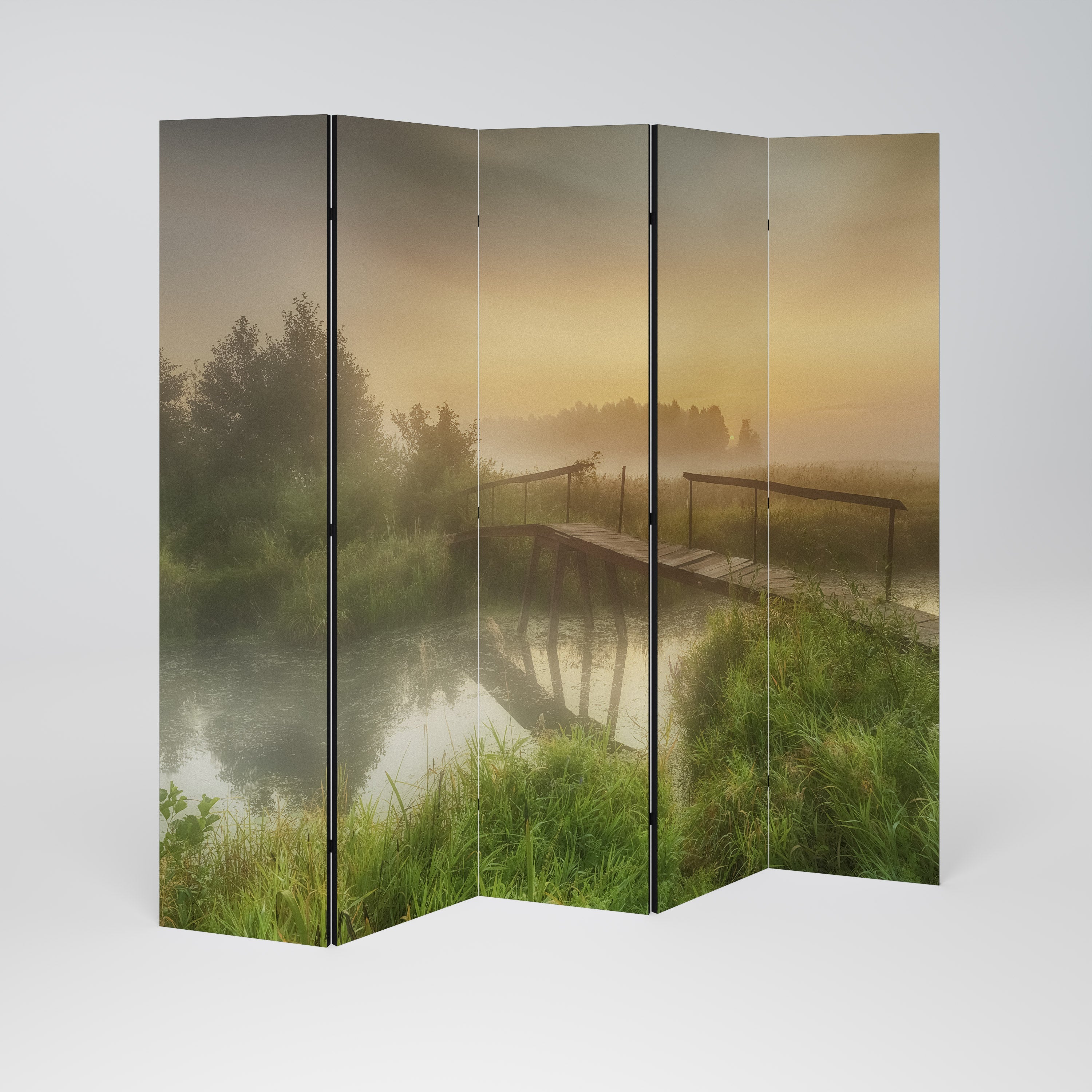 DREAMY HAZE Decorative 5-Panel Room Divider