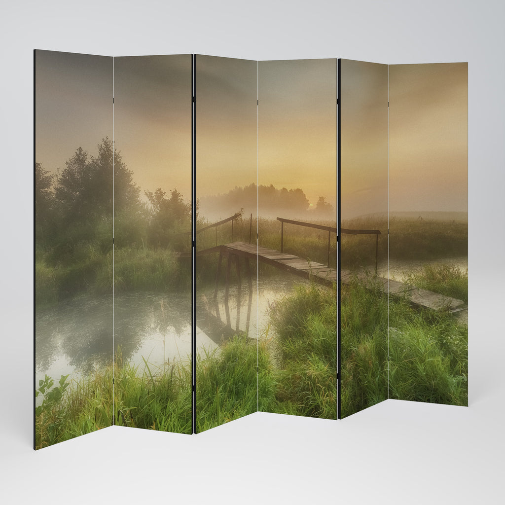 DREAMY HAZE Decorative 6-Panel Room Divider