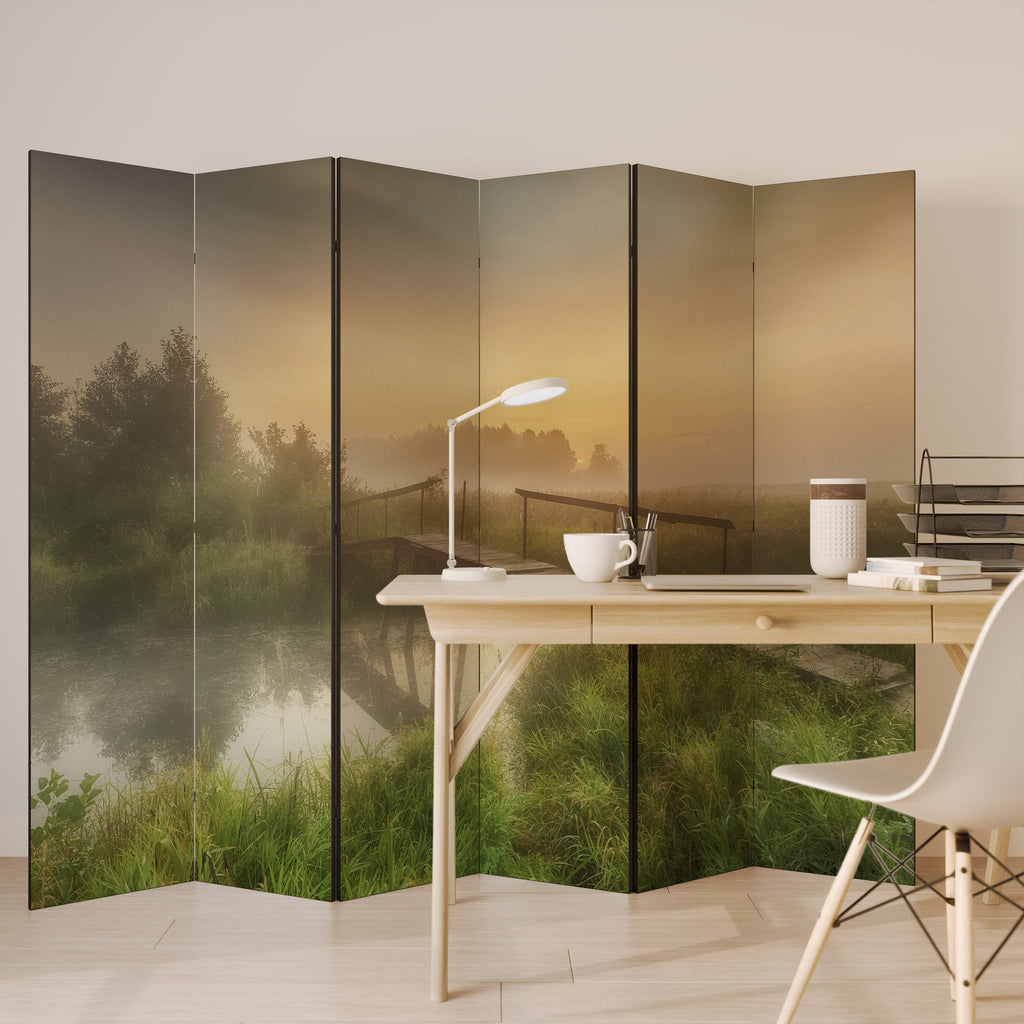 DREAMY HAZE Decorative 6-Panel Room Divider