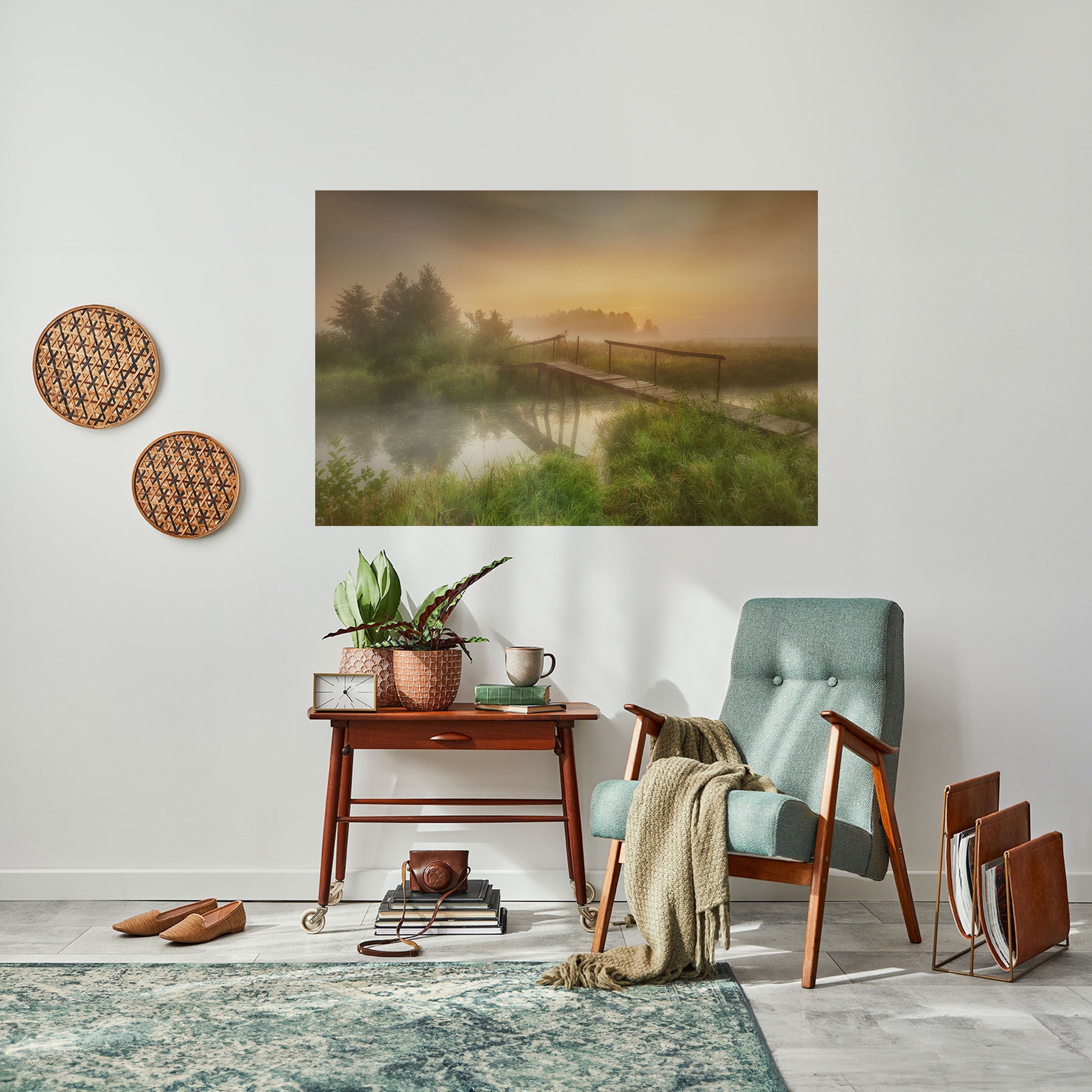 DREAMY HAZE Peel and Stick Horizontal Poster