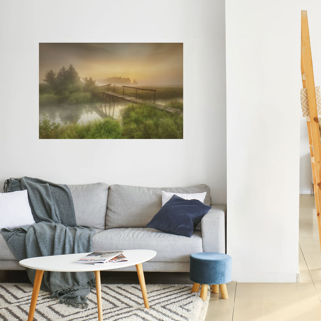 DREAMY HAZE Peel and Stick Horizontal Poster