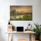 DREAMY HAZE Peel and Stick Horizontal Poster