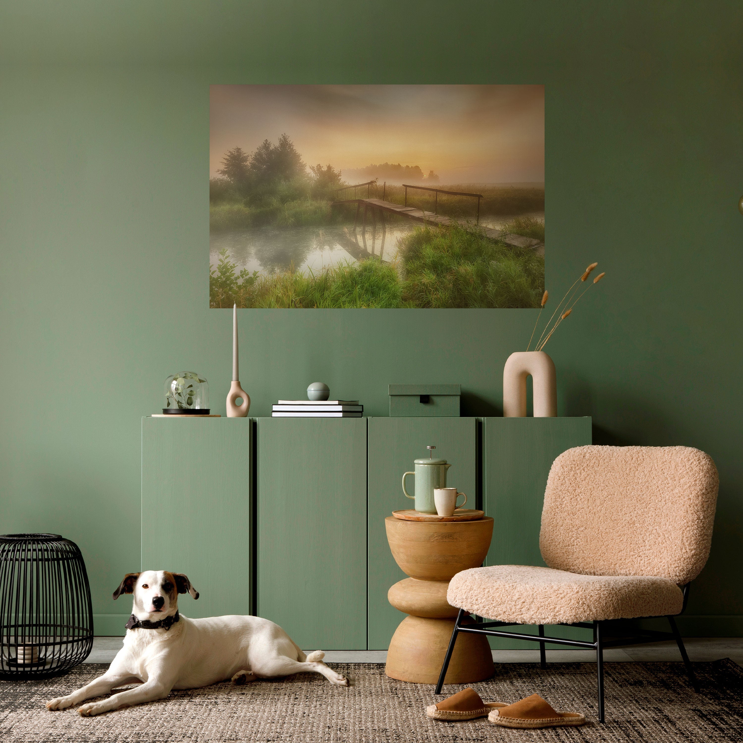 DREAMY HAZE Peel and Stick Horizontal Poster