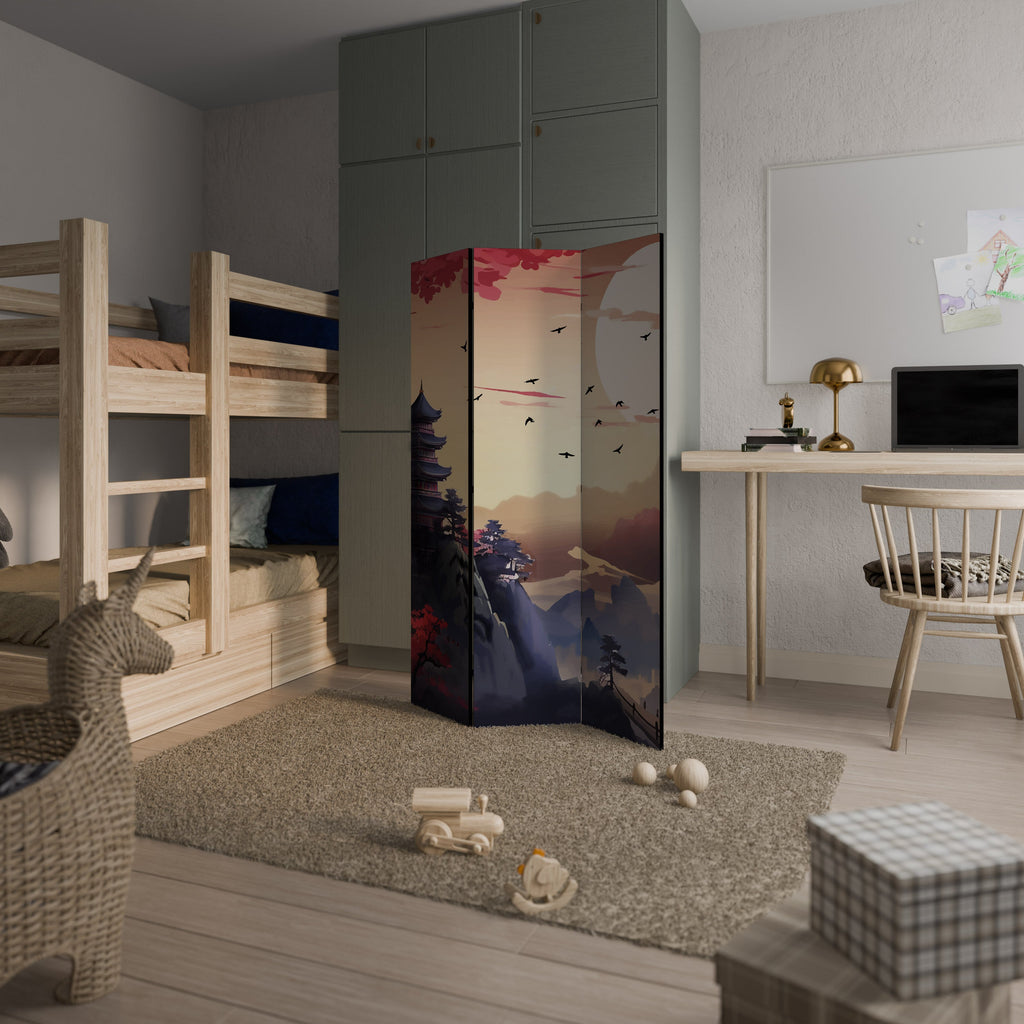 JAPANESE AURA Biombo Decorativo de 3 Painéis