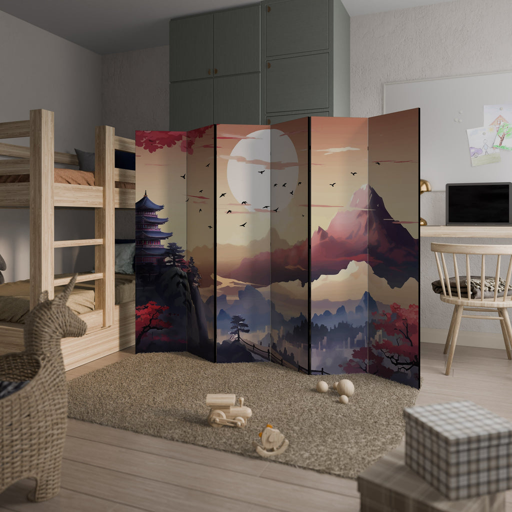 JAPANESE AURA Decorative 6-Panel Room Divider