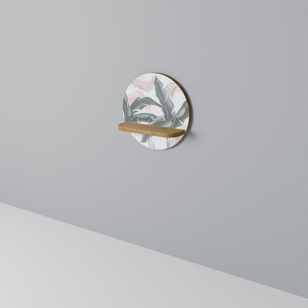 DELICATE BLISS Prateleira Redonda Decorativa em Efeito Carvalho