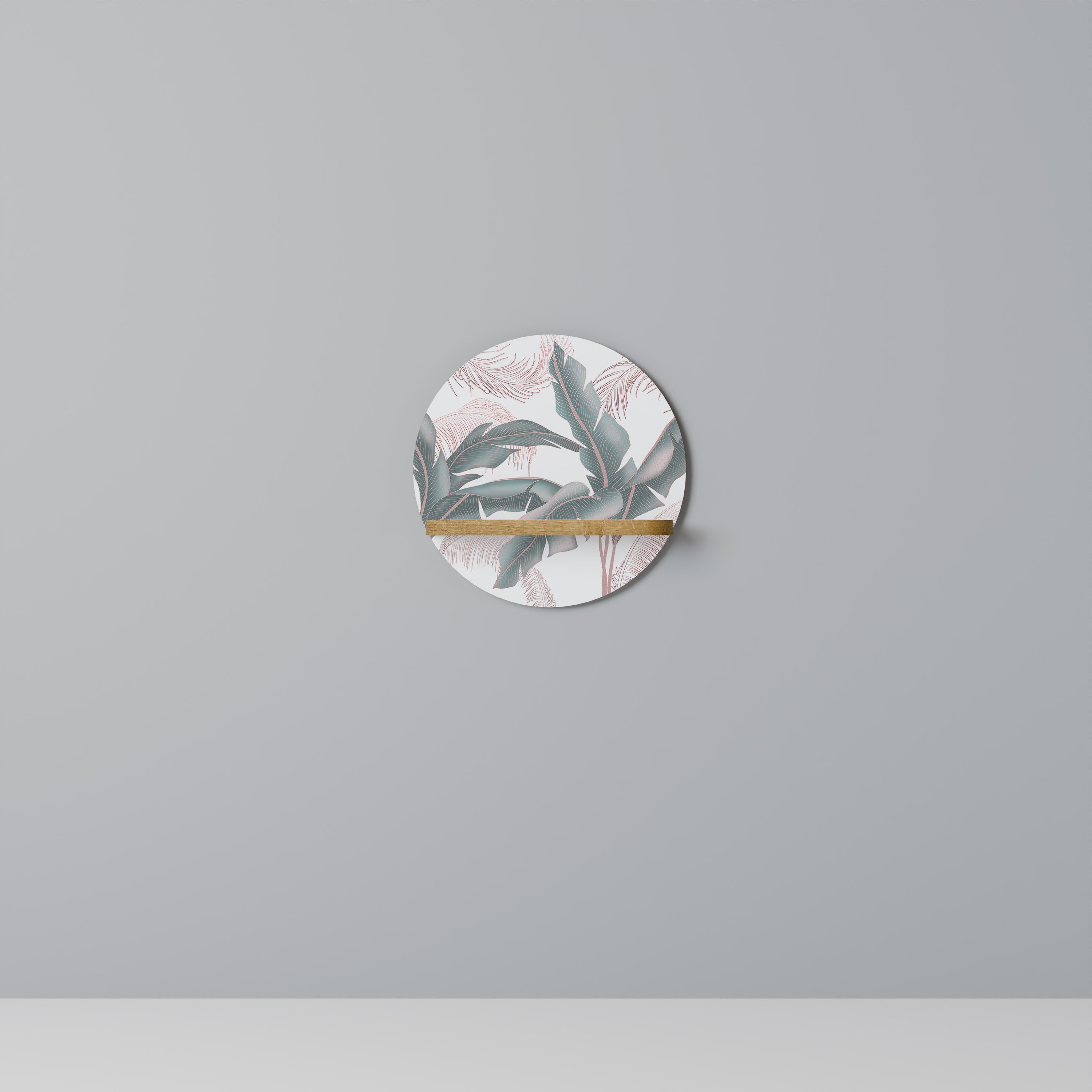 DELICATE BLISS Prateleira Redonda Decorativa em Efeito Carvalho