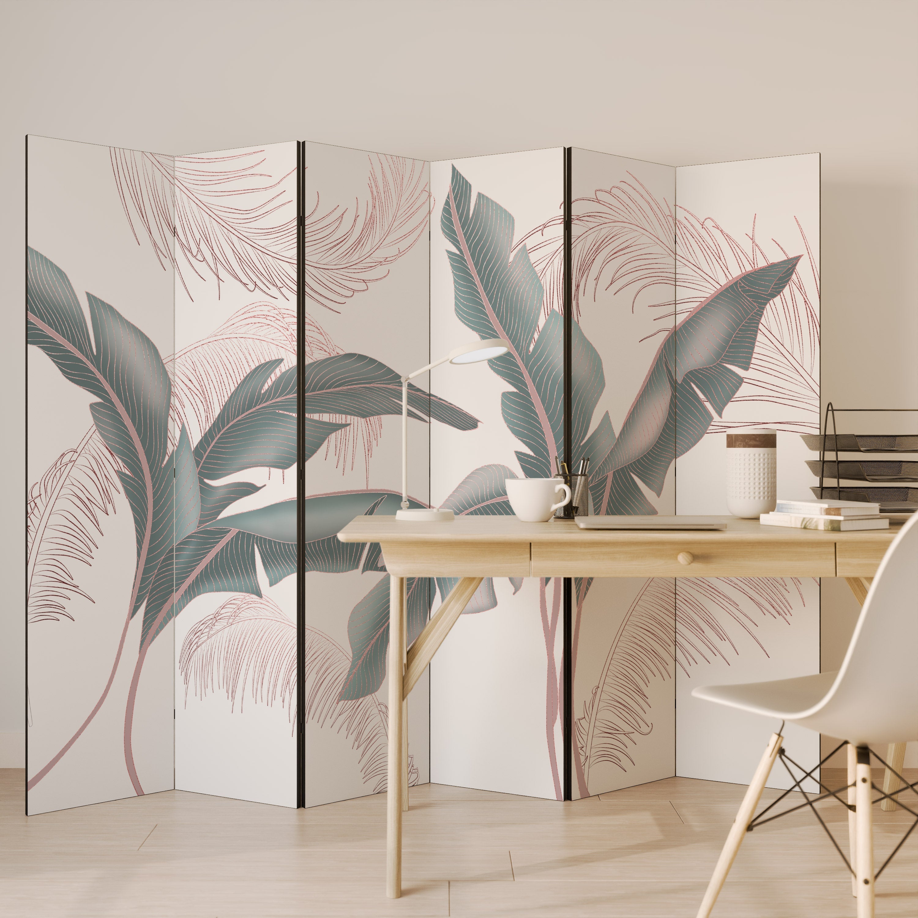 DELICATE BLISS Decorative 6-Panel Room Divider