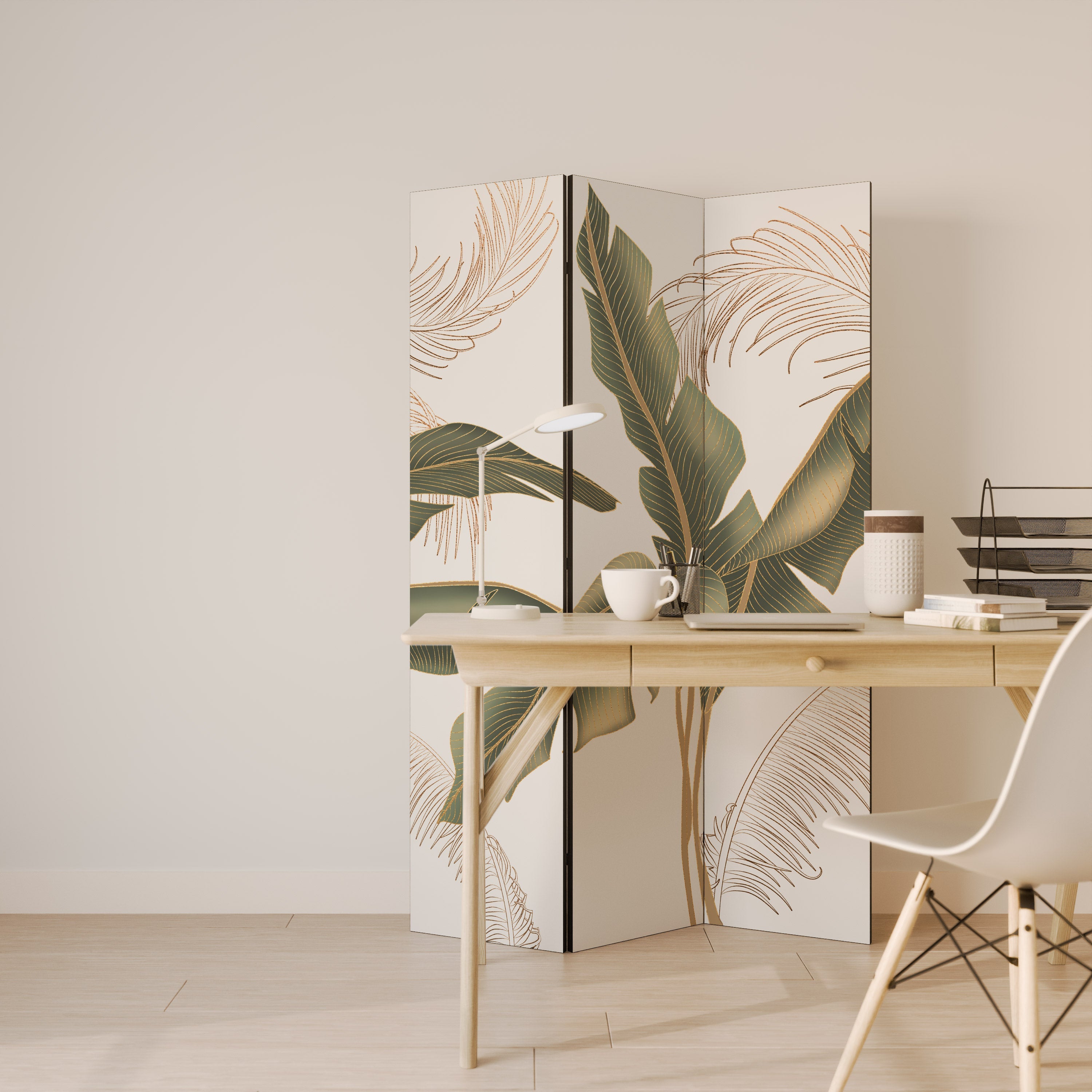 SUBTLE CHARM Biombo Decorativo de 3 Painéis