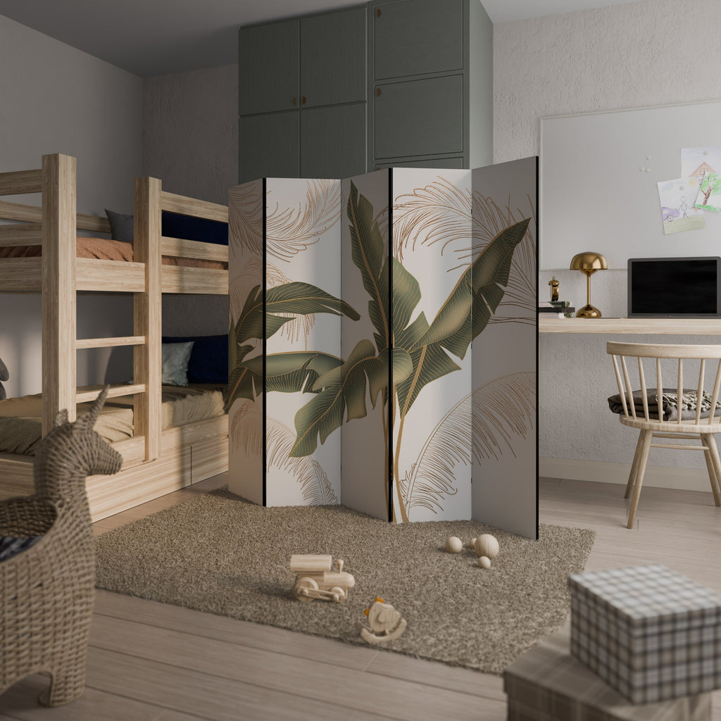 SUBTLE CHARM Biombo Decorativo de 5 Painéis