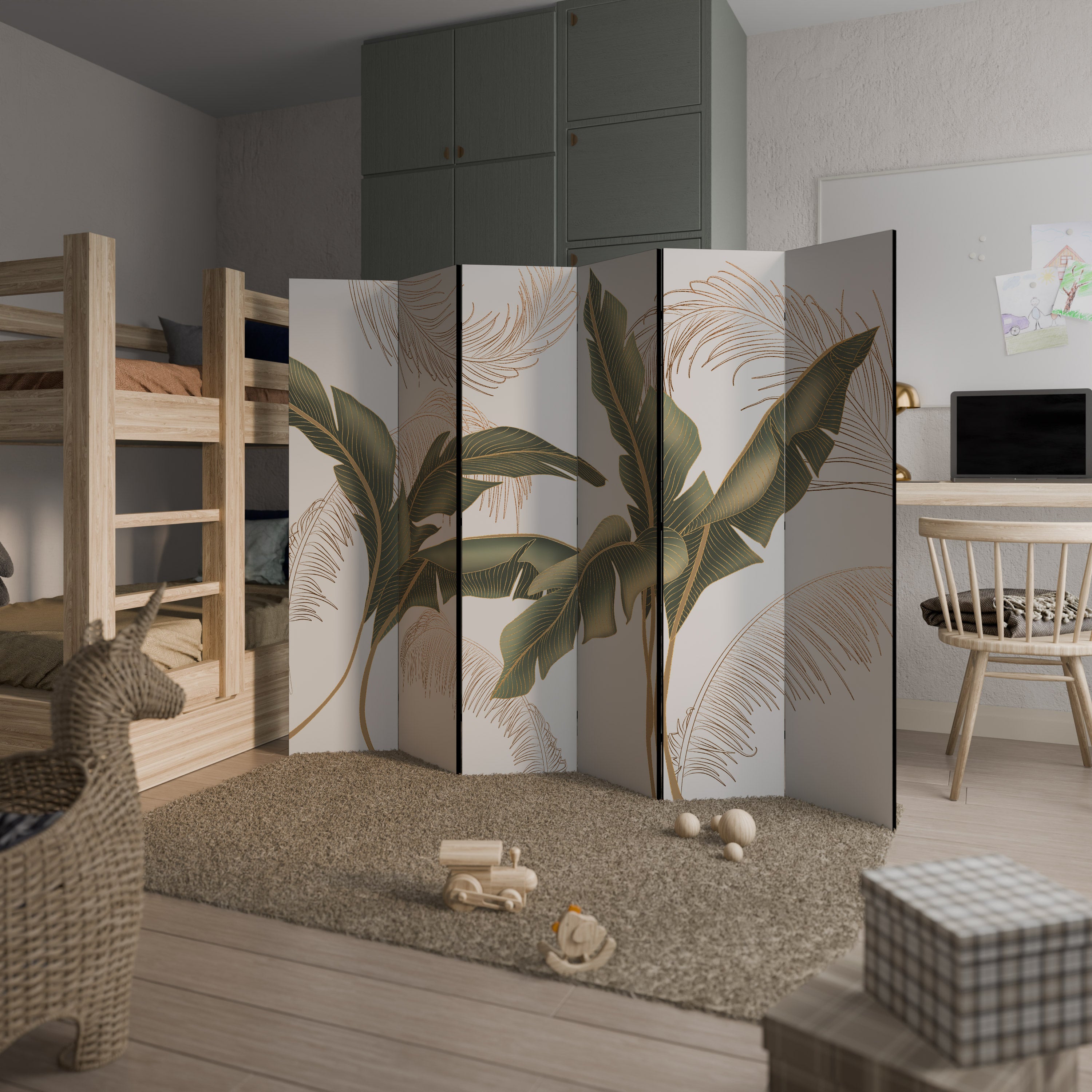 SUBTLE CHARM 6-Panel Room Divider