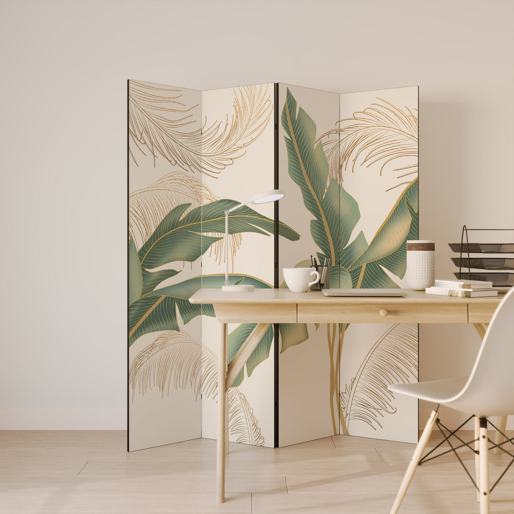 GENTLE HARMONY Decorative 4-Panel Room Divider