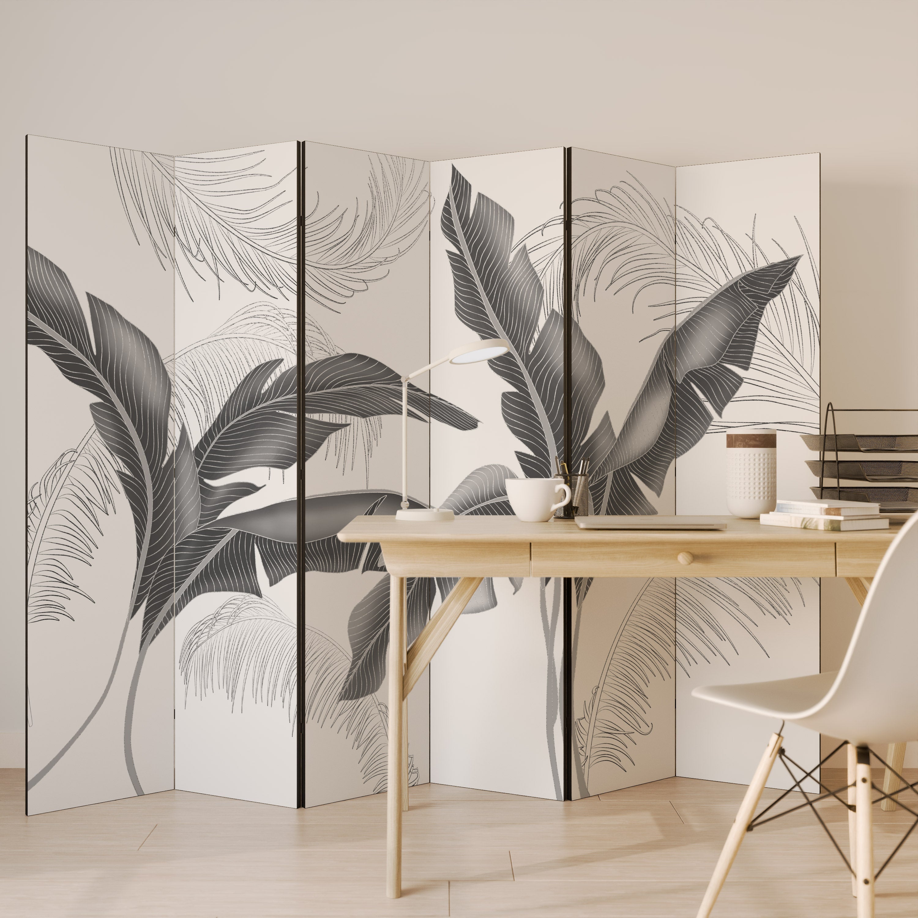 CALM ALLURE Decorative 6-Panel Room Divider