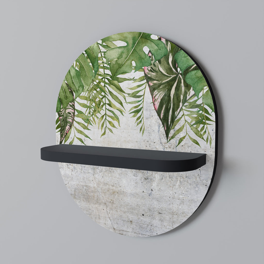 URBAN TROPICS Prateleira Oval Decorativa em Acabamento Preto