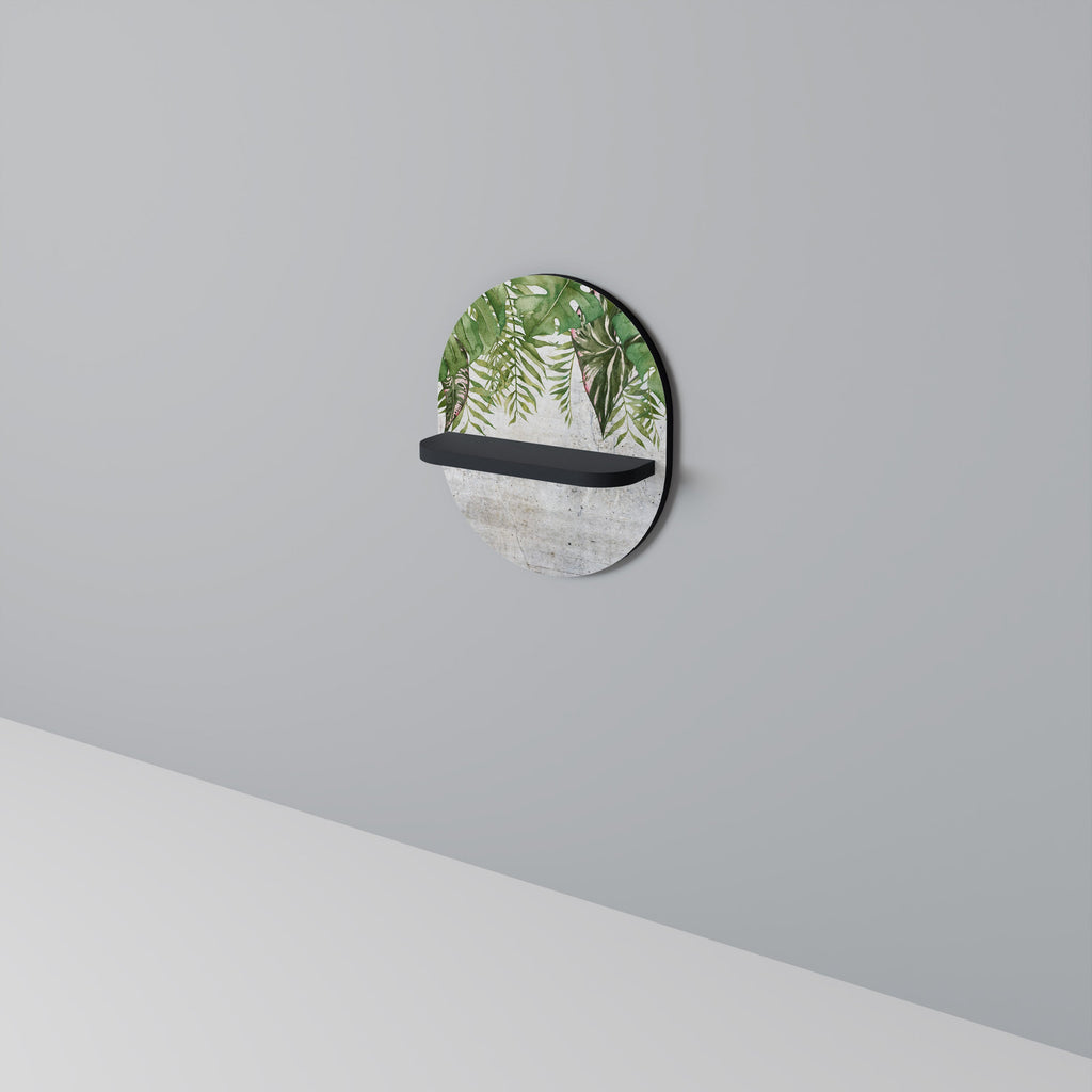 URBAN TROPICS Prateleira Oval Decorativa em Acabamento Preto