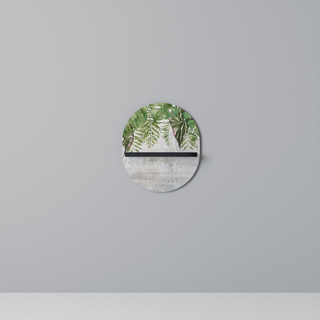 URBAN TROPICS Prateleira Oval Decorativa em Acabamento Preto