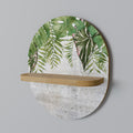 URBAN TROPICS Oval Art Shelf In Oak Effect