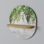 URBAN TROPICS Oval Art Shelf In Oak Effect