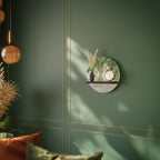 URBAN TROPICS Prateleira Redonda Decorativa em Acabamento Preto