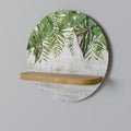 URBAN TROPICS Prateleira Redonda Decorativa em Efeito Carvalho