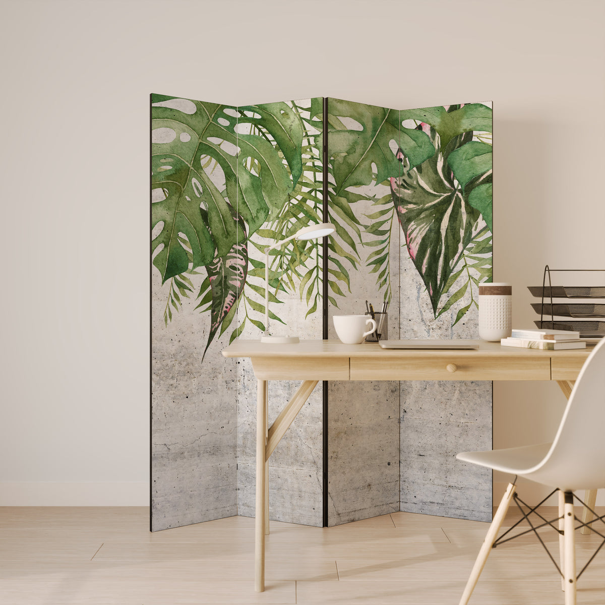 URBAN TROPICS Biombo de 4 Painéis