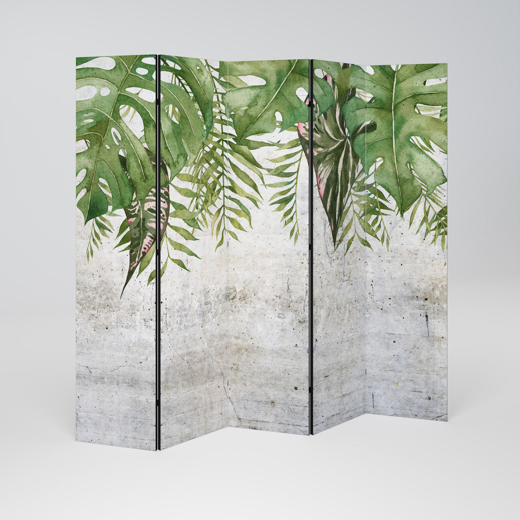 URBAN TROPICS Biombo Decorativo de 5 Painéis