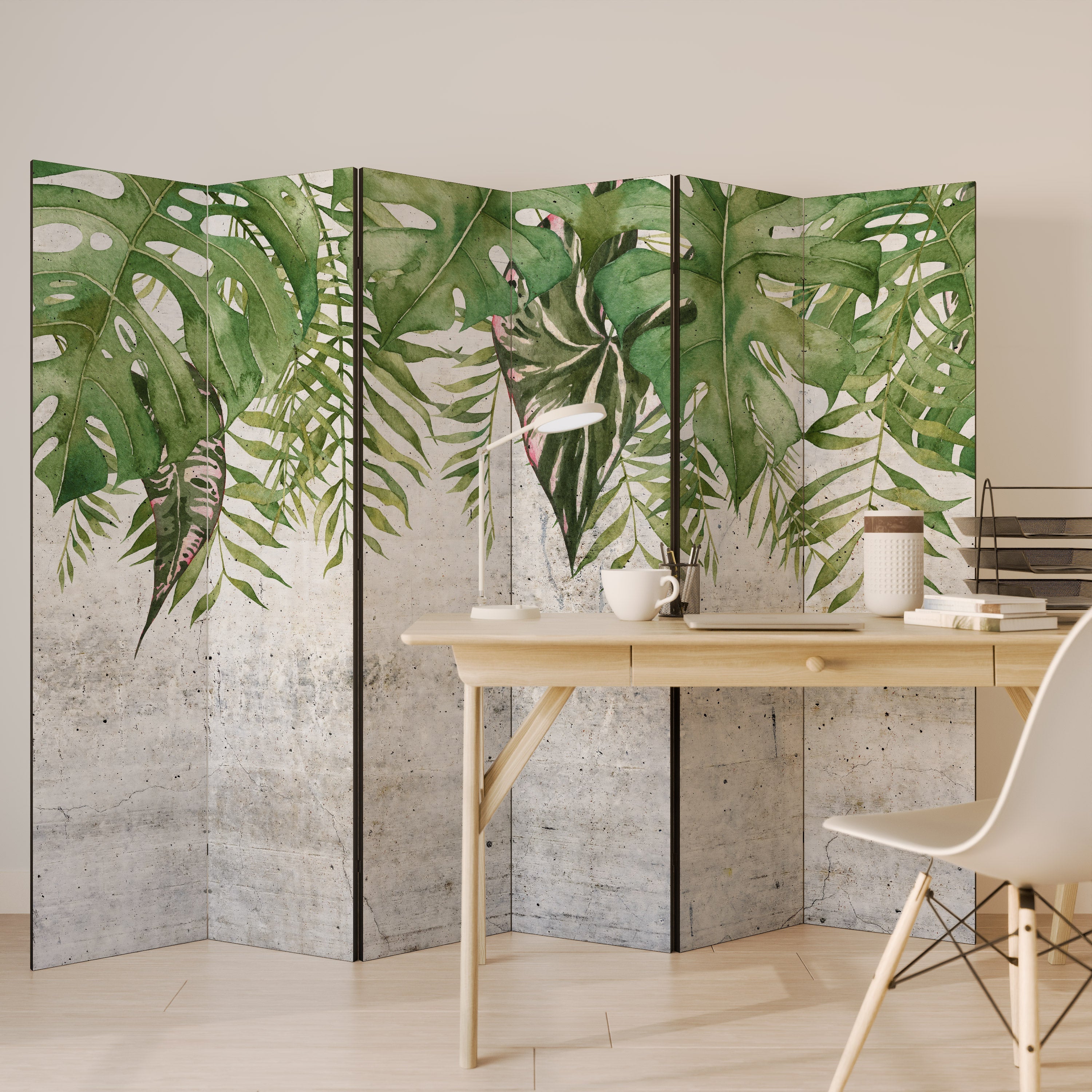 URBAN TROPICS Decorative 6-Panel Room Divider