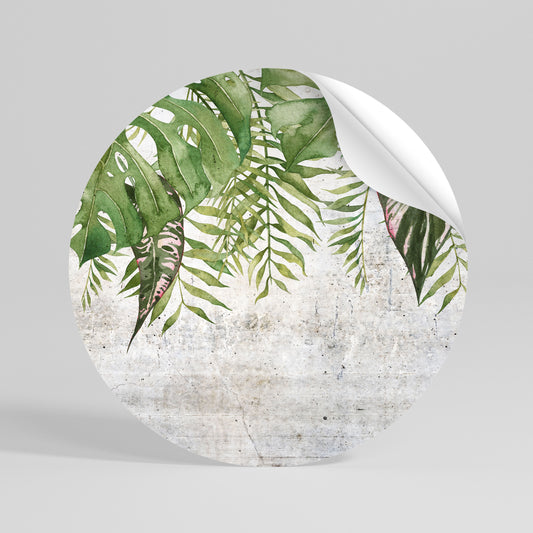 URBAN TROPICS Autocolante Redondo Removível