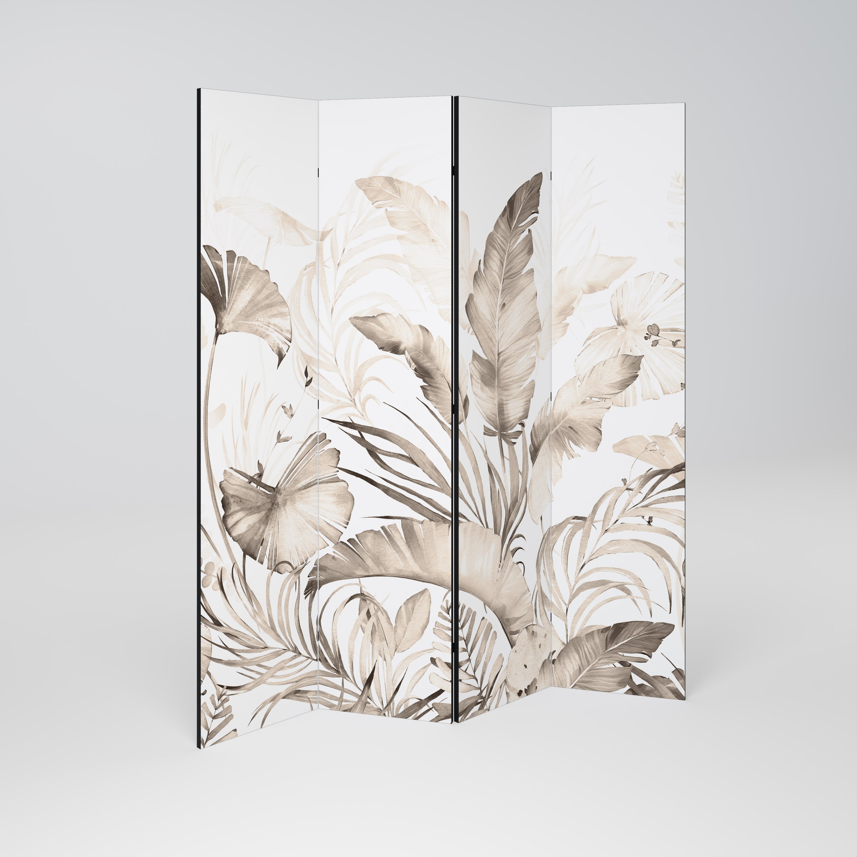 WILD TENDERNESS Decorative 4-Panel Room Divider