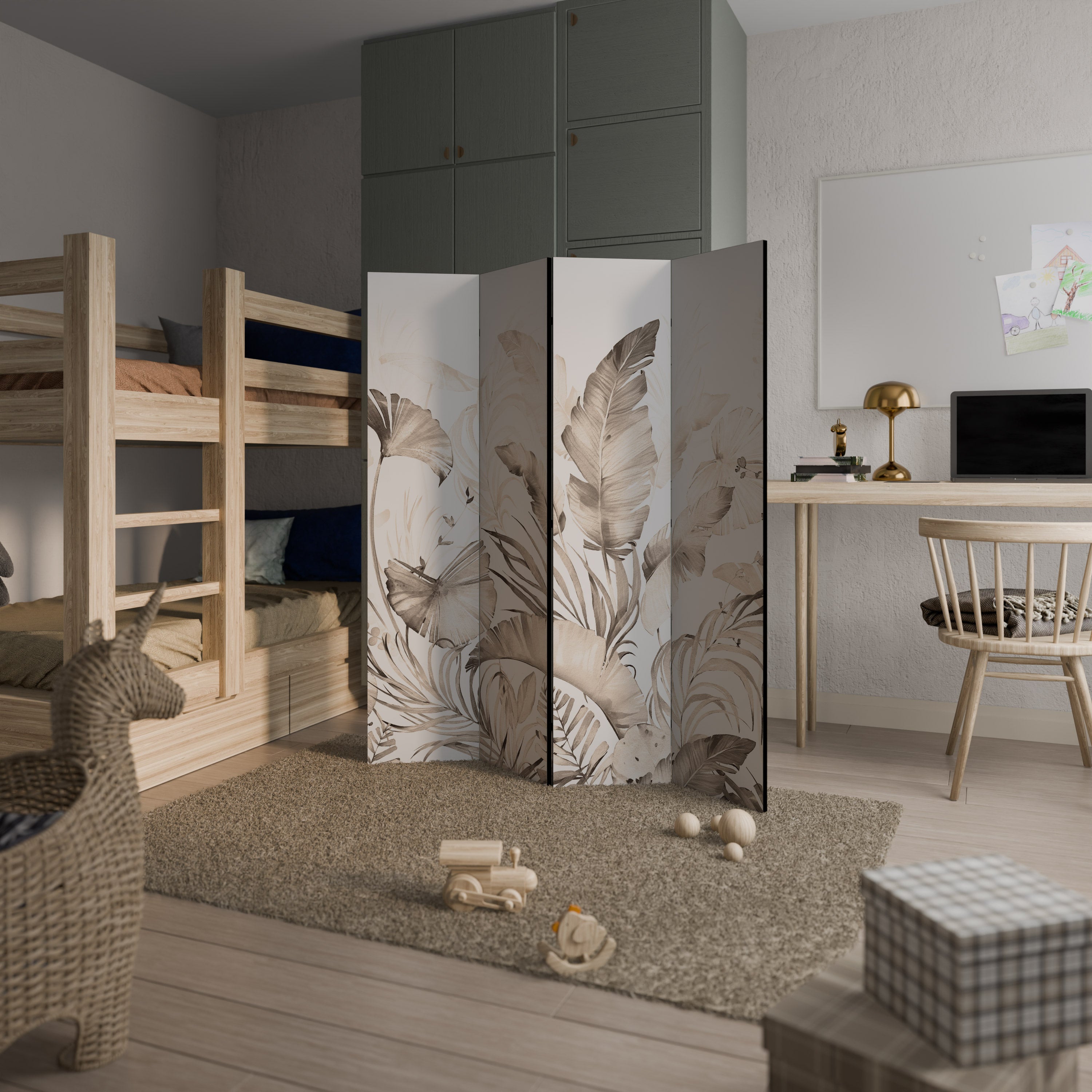 WILD TENDERNESS Biombo de 4 Painéis